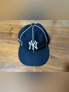 Aime Aimé Leon Dore New Era New York Yankees Melton Wool Fitted Hat 'Navy' 7 3/8